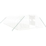 vidaXL PE Blanco Acero Invernadero Túnel