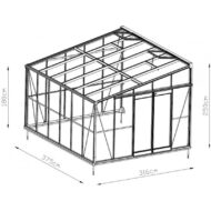 Green Protect Luxe 11,85 m² Aluminio Cristal Invernadero Adosado - Imagen 5